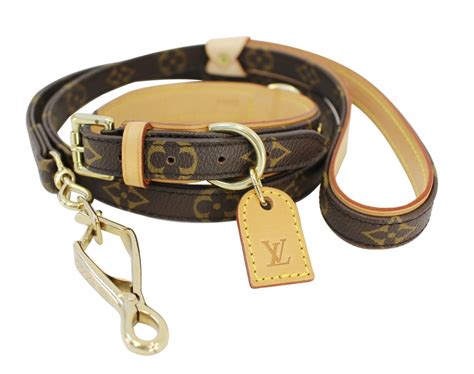 lv puppy|Lv dog leash and collar.